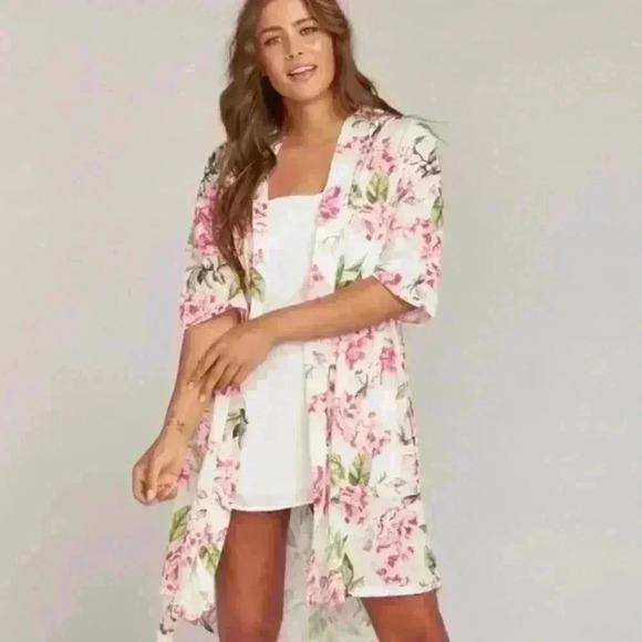 Show Me Your MuMu Brie Floral Robe One Size - Picture 1 of 10